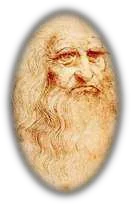 Portrait de Léonard de Vinci, homme âgé au long front dégarni et à la barbe fournie